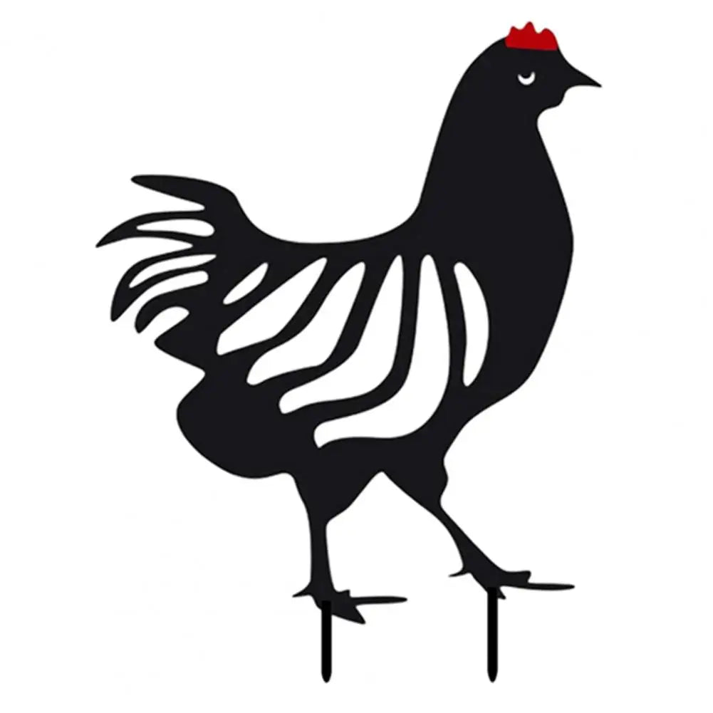 FarmyardFriends | Wrought Iron Hollow Chicken Figurine