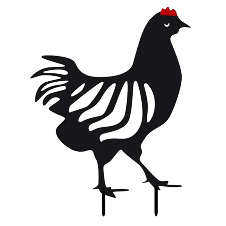FarmyardFriends | Wrought Iron Hollow Chicken Figurine