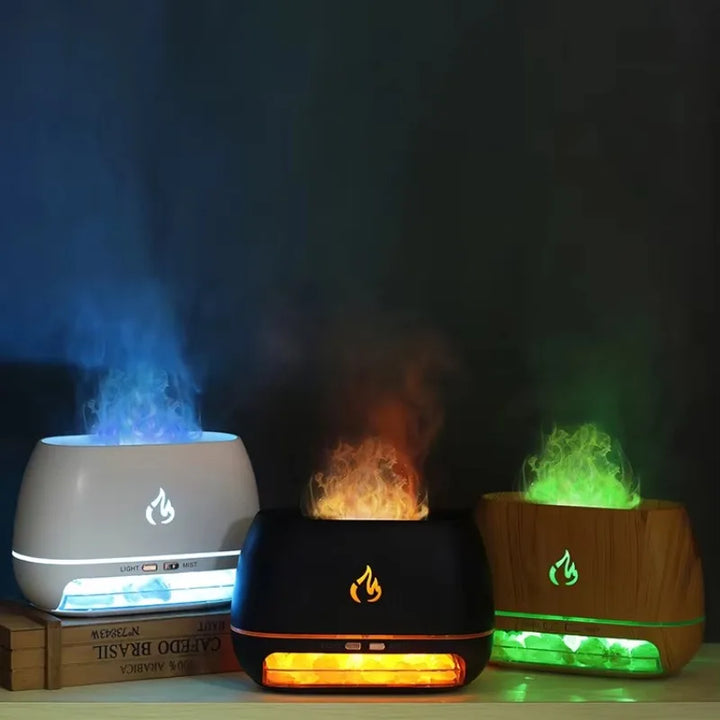 AuraGlow Himalayan Salt Diffuser - Rechargeable with Color Changing Modes - Wireless Use with Soothing Salt Glow