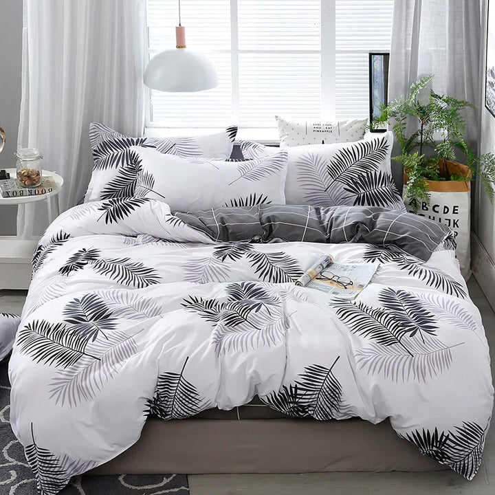LeafyDream | Nordic Leaf Print Bedding Set