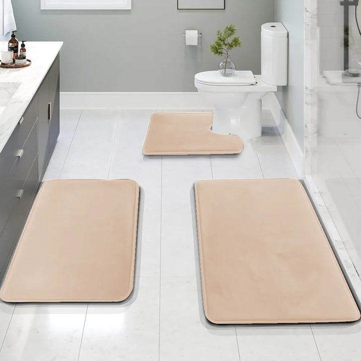AquaShieldStep | Washable Bathroom Sponge Mat Set