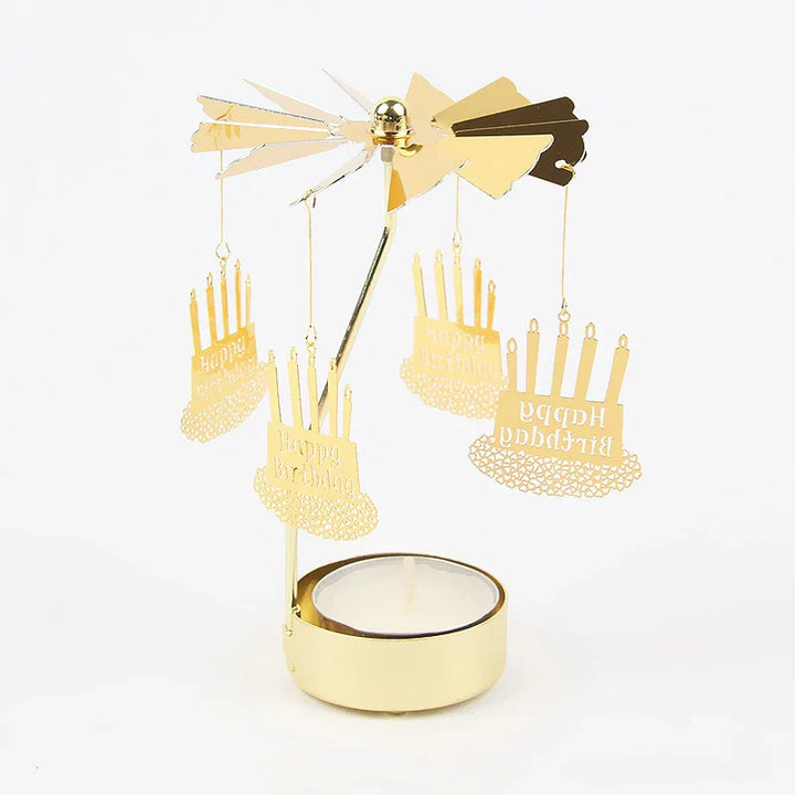 TwinkleFlame | Rotating Candle Holder for Special Occasions