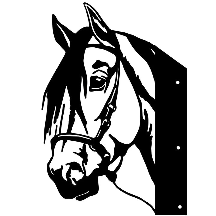 EquiElegance | Luxe Iron Horse Silhouette for Garden and Fence Decoration