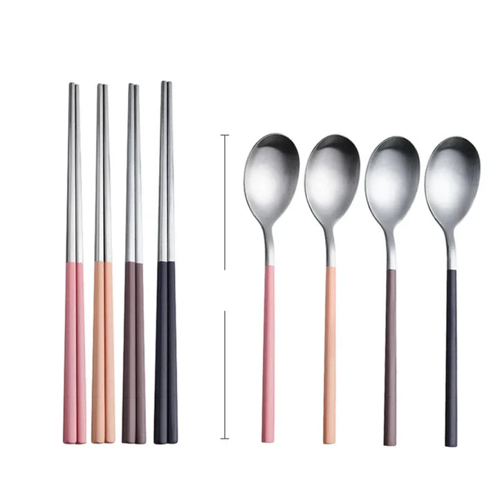 KoreaKlassiek | 8-Piece Cutlery Set with Spoons and Chopsticks
