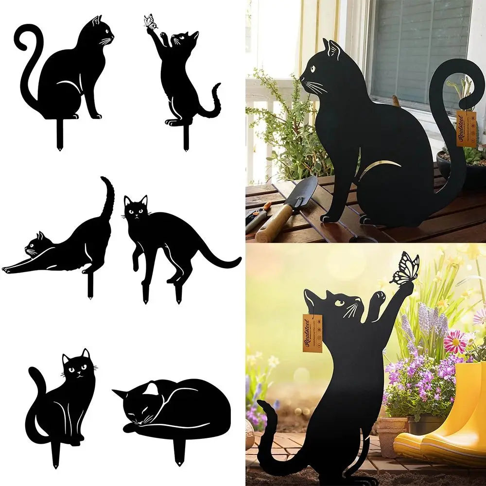 PurrfectlyStacked | Iron Cat Garden Statues