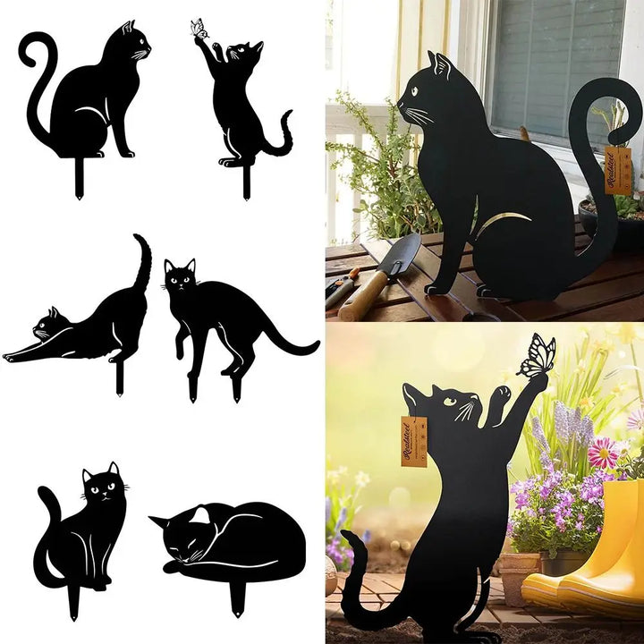 PurrfectlyStacked | Iron Cat Garden Statues