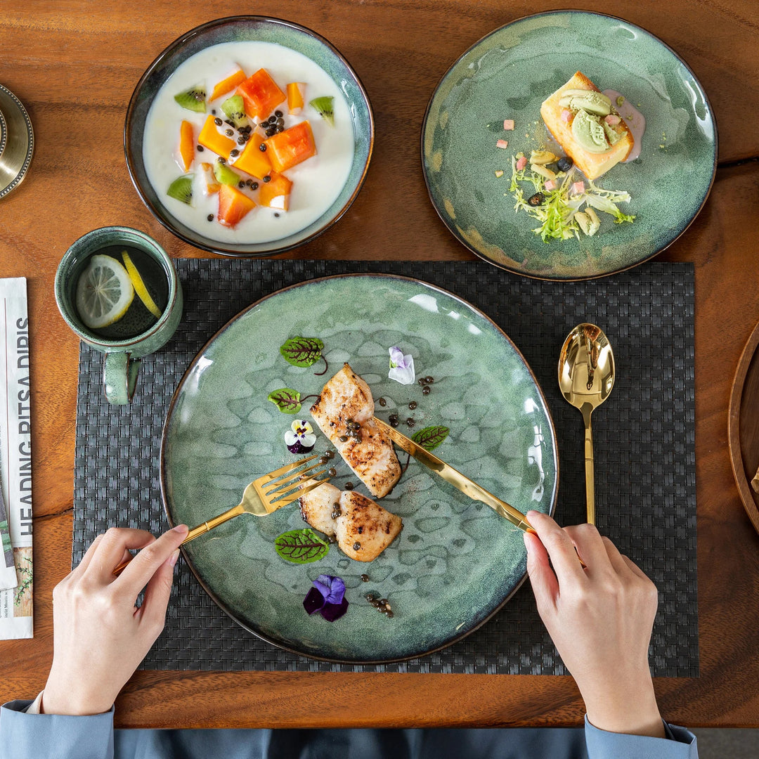 VibrantStar | Green & Red Oven-Safe Glaze Set