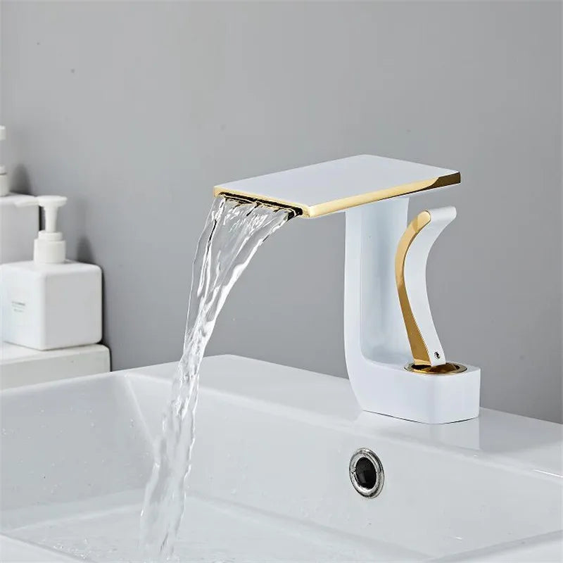 ZHORA Luxury Waterfall Faucet - Timeless Design with Soothing Water Flow - Premium Brass Waterfall Faucet for a Luxurious Bathroom