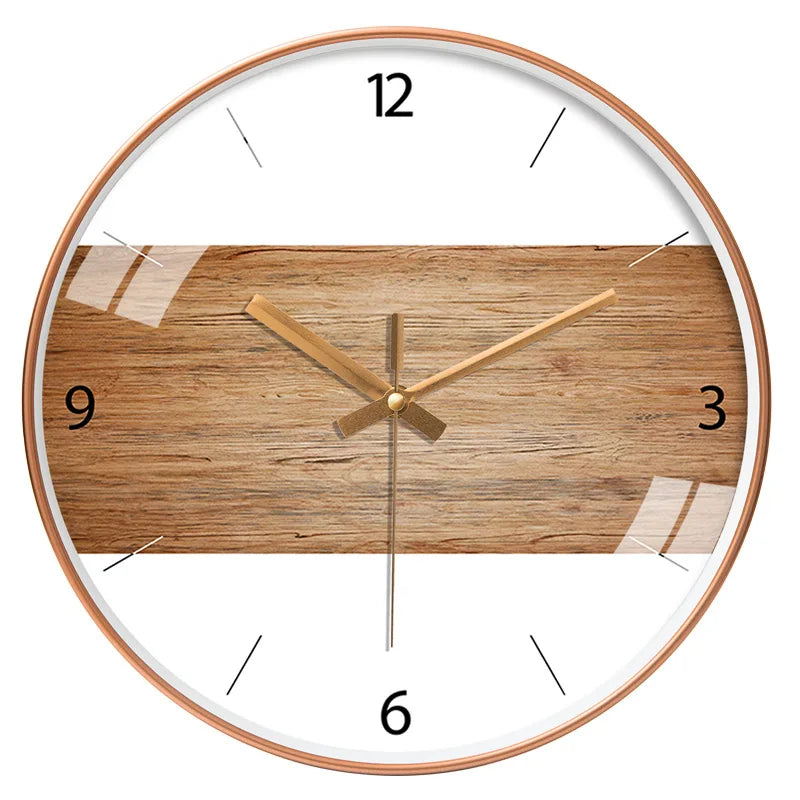 SilentScandi | Simple Wood Grain Wall Clock