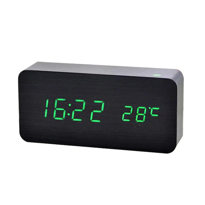 WoodLume | Wooden Alarm Clock with LED Digital Display