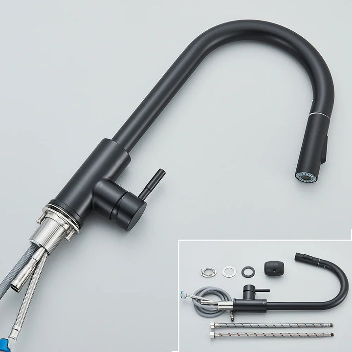 MidnightSpray | Elegant Deck Mounted Kitchen Faucet