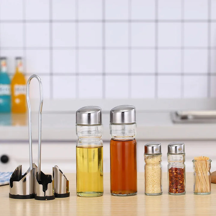 EssenceGourmet | Luxury Glass Spice Jars Set for the Dining Table