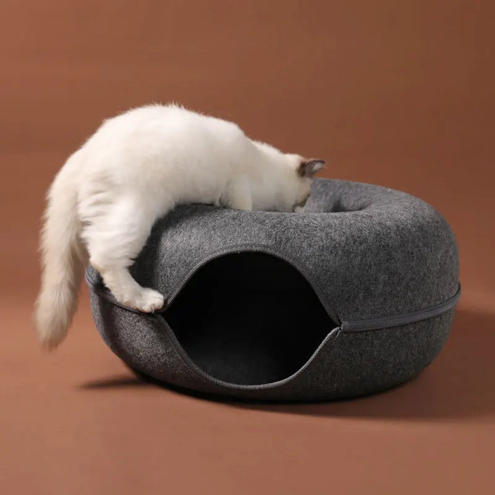 DonutDroom | Luxury Cat Bed for Two with Interactive Tunnel