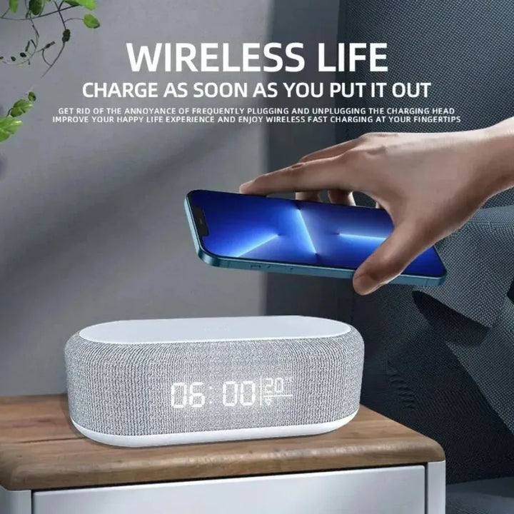 CLEVLO | 4-in-1 Wireless Charging Alarm Clock