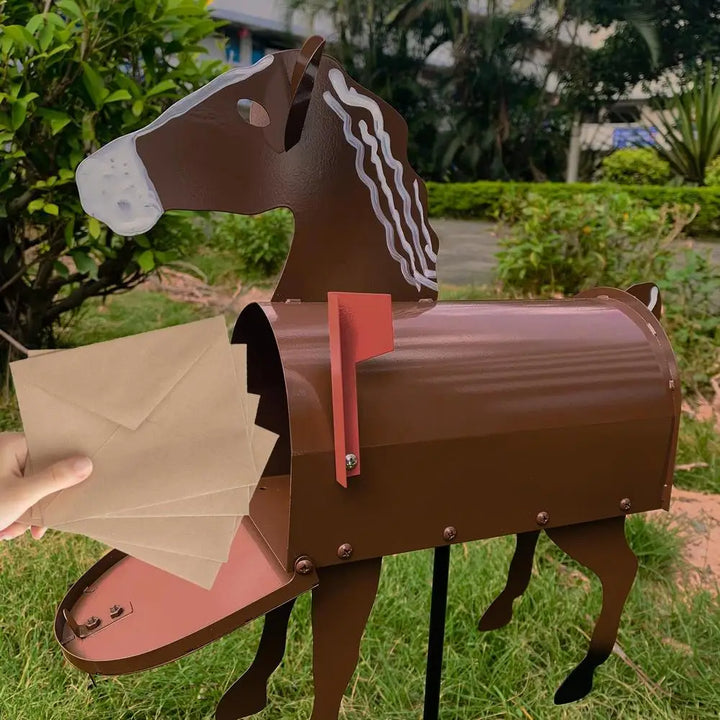 Mailbox Sculpture with Animals - Handmade, Detailed, and Corrosion-Resistant