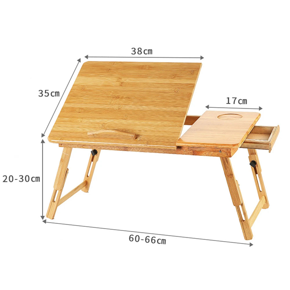CLEVLO | Adjustable Bamboo Laptop Table