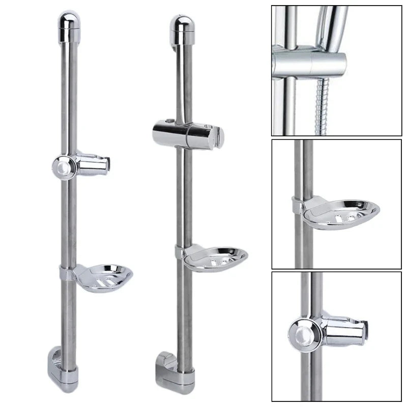 FlexiHouwer | Adjustable Shower Rail with Soap Dish