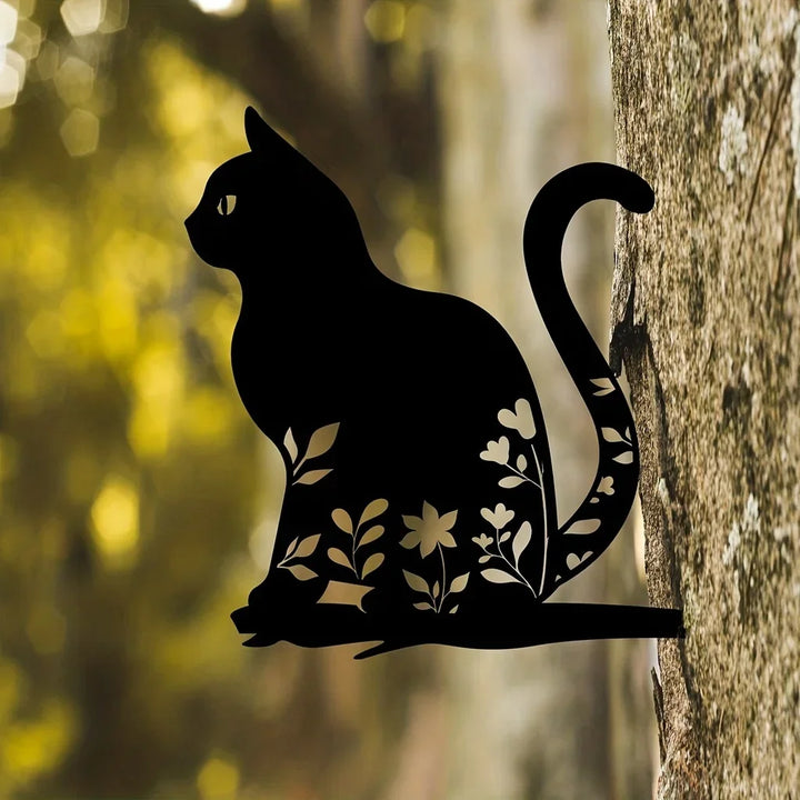 FelineFantasy | Metal Cat Silhouette for Garden & Patio