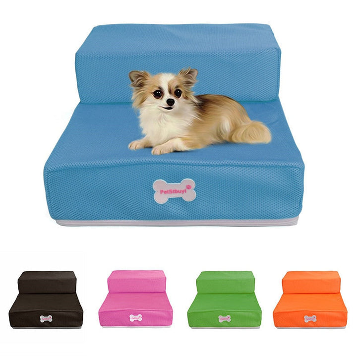 Easy Access for Your Pet - Pet Stairs with 2 Levels and Non-Slip - Comfortable Climbing