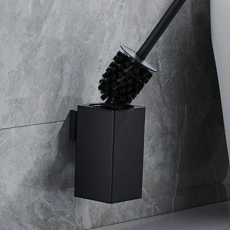 MidnightScrub | Stylish Black Toilet Brush & Holder