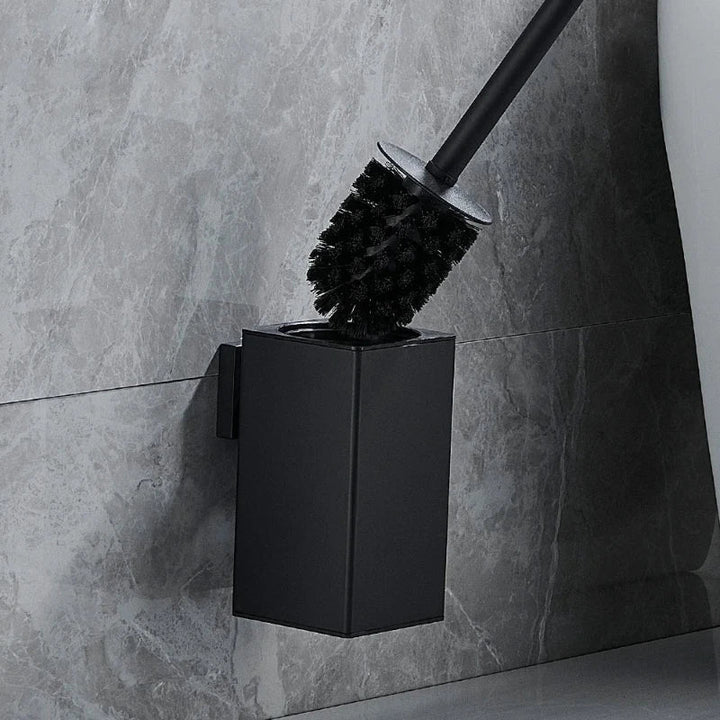 MidnightScrub | Stylish Black Toilet Brush & Holder