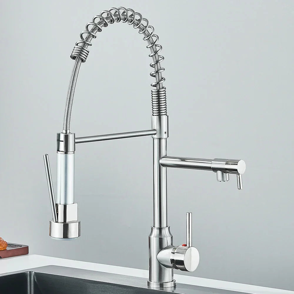 AquaDuoFlow | Versatile Kitchen Faucet with Double Spout