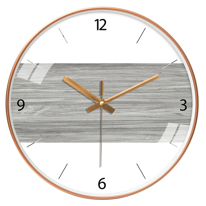 SilentScandi | Simple Wood Grain Wall Clock