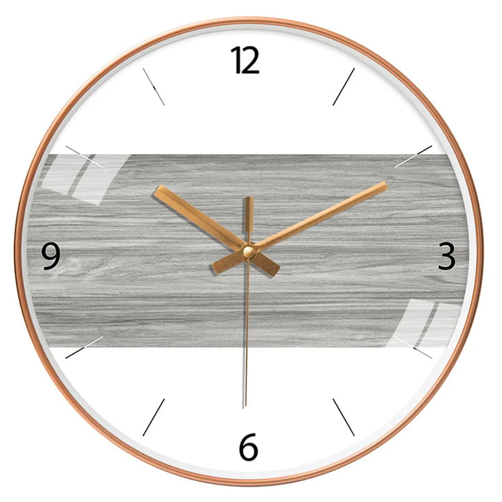SilentScandi | Simple Wood Grain Wall Clock