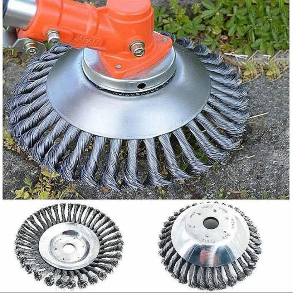 GrassMaster Disc - 15.25/20.32/25.4 cm Wire Brush Cutting Head - Perfect for Lawns and Garden Maintenance