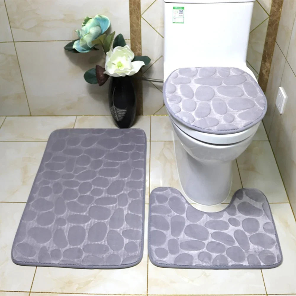 CobblestoneComfort | Non-Slip Absorbent Shower Mats