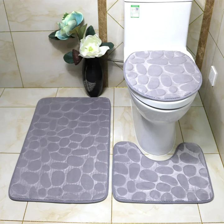CobblestoneComfort | Non-Slip Absorbent Shower Mats
