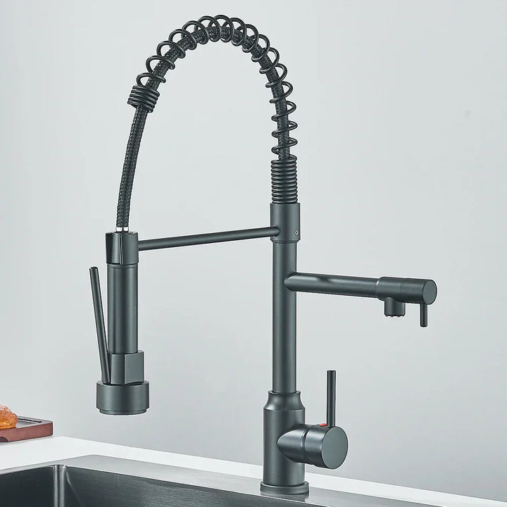 AquaDuoFlow | Versatile Kitchen Faucet with Double Spout