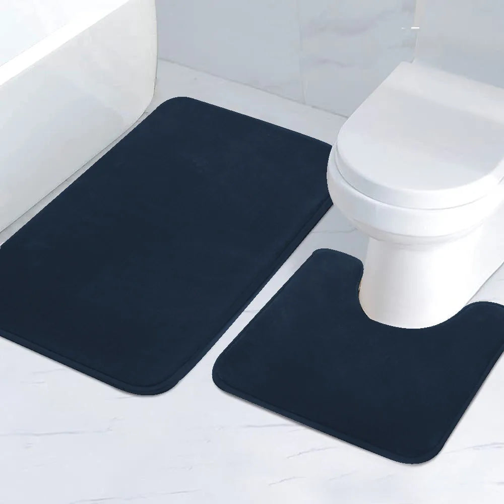 AquaStripesSponge | Washable Striped Sponge Bath Mats