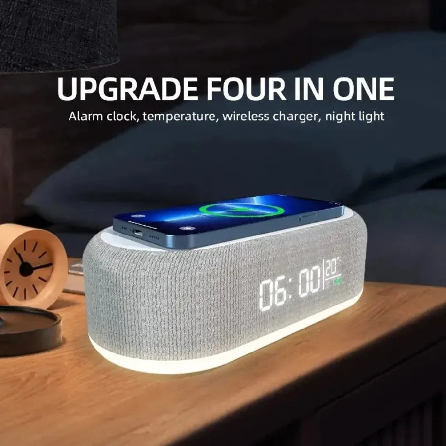 CLEVLO | 4-in-1 Wireless Charging Alarm Clock