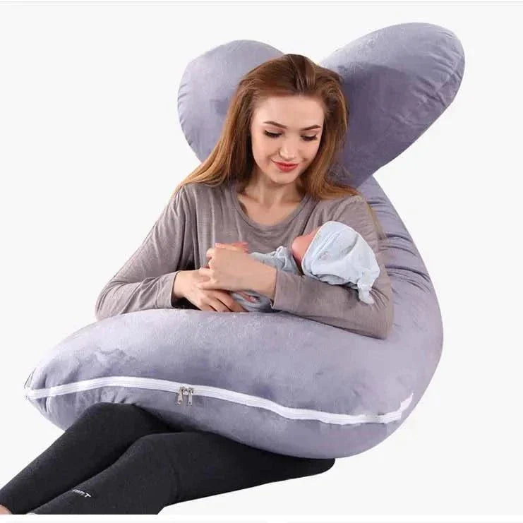 Ultimate Therapeutic Support Pillow – Relieves Neck, Back, and Belly Discomfort – Ideal for Expecting Mothers