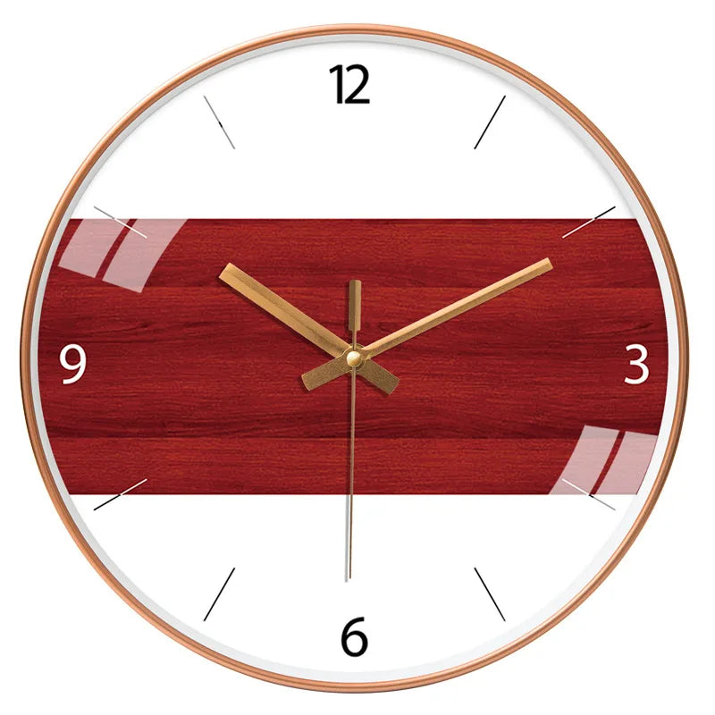 SilentScandi | Simple Wood Grain Wall Clock