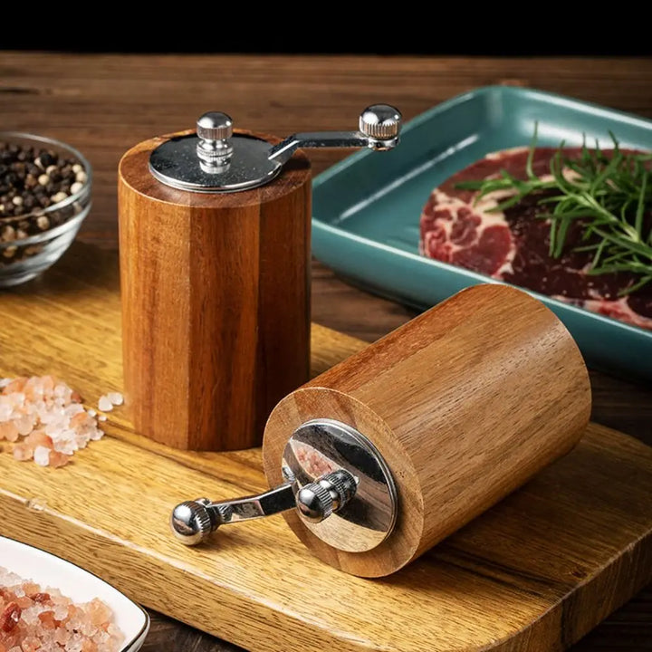 ArtisanGrind | Luxe Manual Wooden Salt and Pepper Mill Set