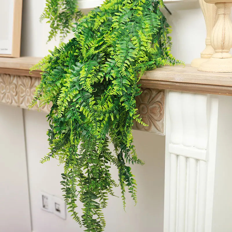 PersianElegance | Luxe Hanging Fern Leaves Decorative Plant