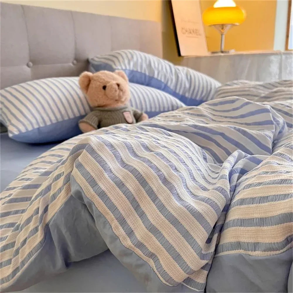 SereneLines - Luxe Gray Duvet Cover Set