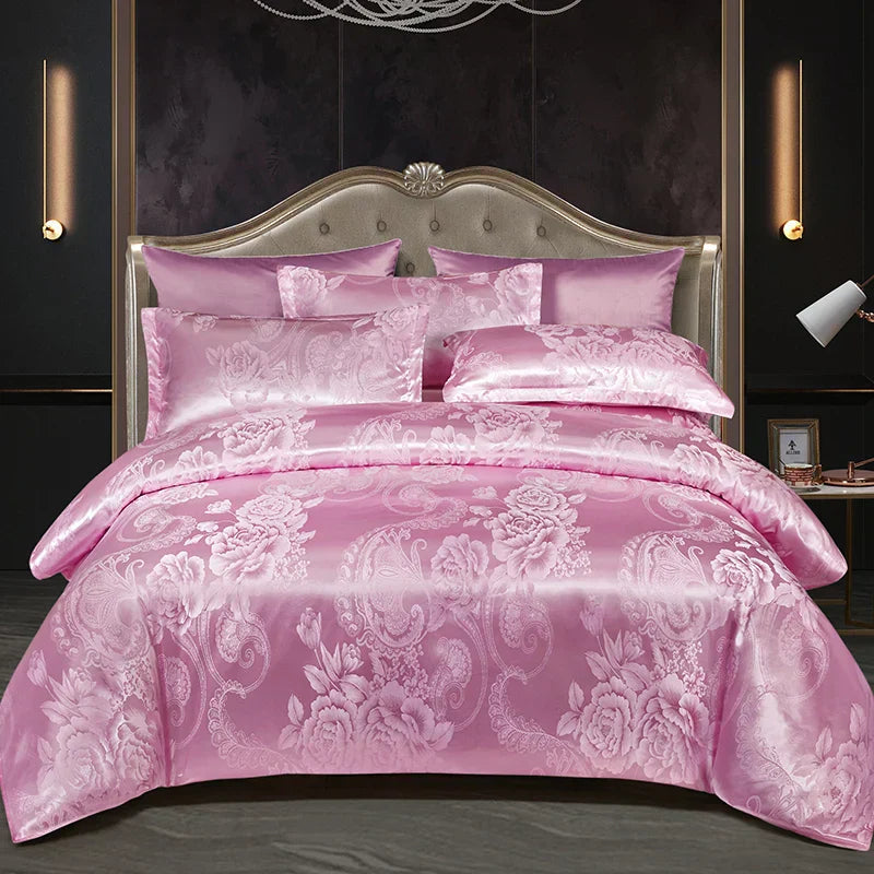 SilkSoft Duvet Cover Set - Luxurious Satin Feel for Ultimate Comfort - Lightweight and Soft for a Restful Sleep