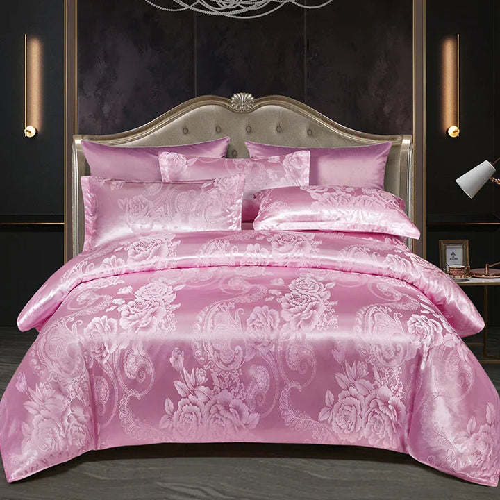 SilkSoft Duvet Cover Set - Luxurious Satin Feel for Ultimate Comfort - Lightweight and Soft for a Restful Sleep