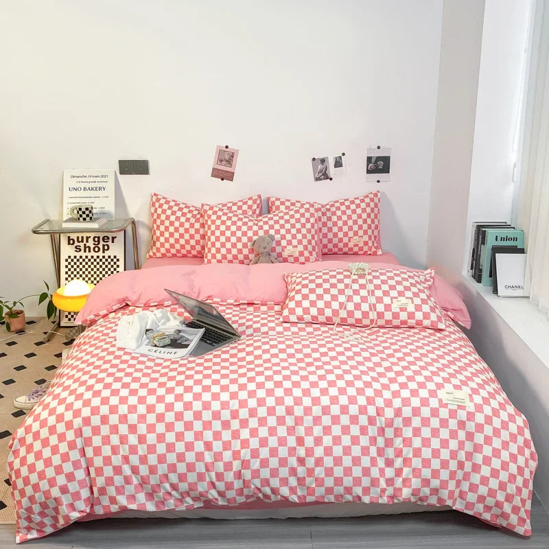 CheckeredDream | Full Checkered Duvet Cover with Pillowcases