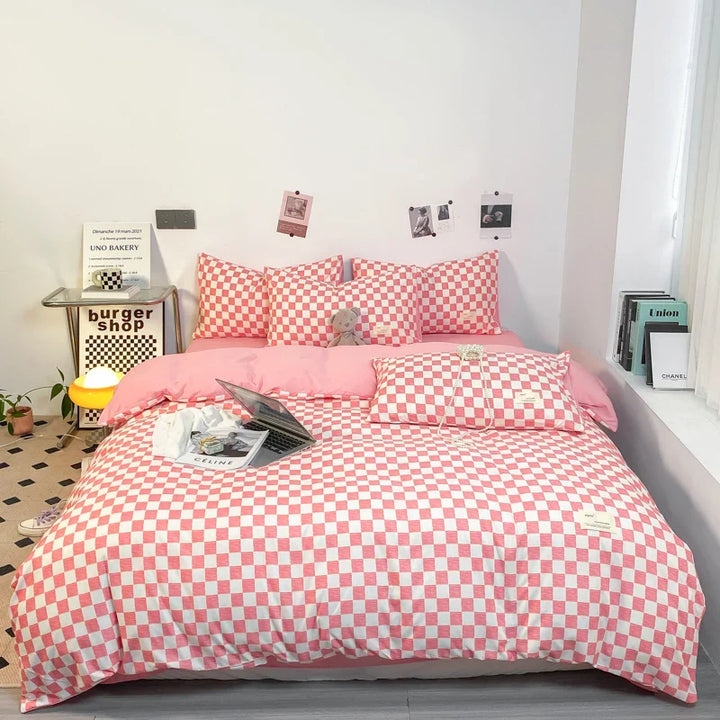 CheckeredDream | Full Checkered Duvet Cover with Pillowcases