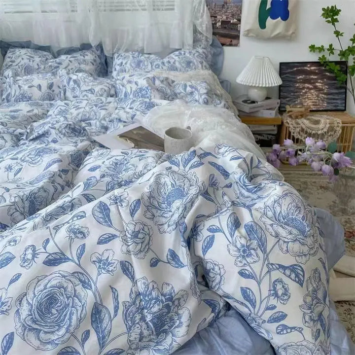 FreshStyle | Blue Flowers Duvet Cover