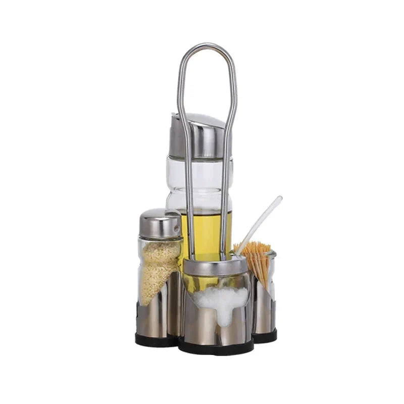 EssenceGourmet | Luxury Glass Spice Jars Set for the Dining Table