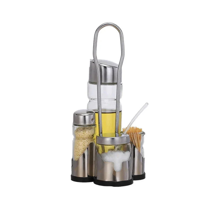 EssenceGourmet | Luxury Glass Spice Jars Set for the Dining Table