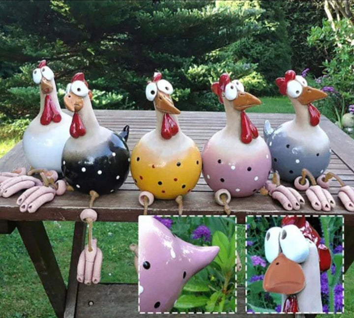 CluckChic | Luxe Funny Chicken Fence Decoration for Home and Garden