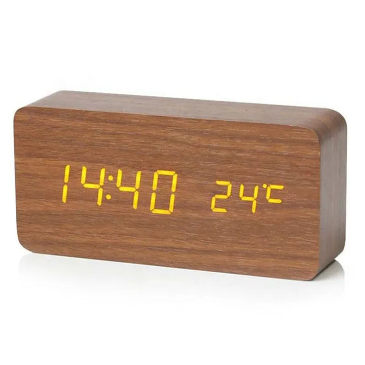 WoodLume | Wooden Alarm Clock with LED Digital Display