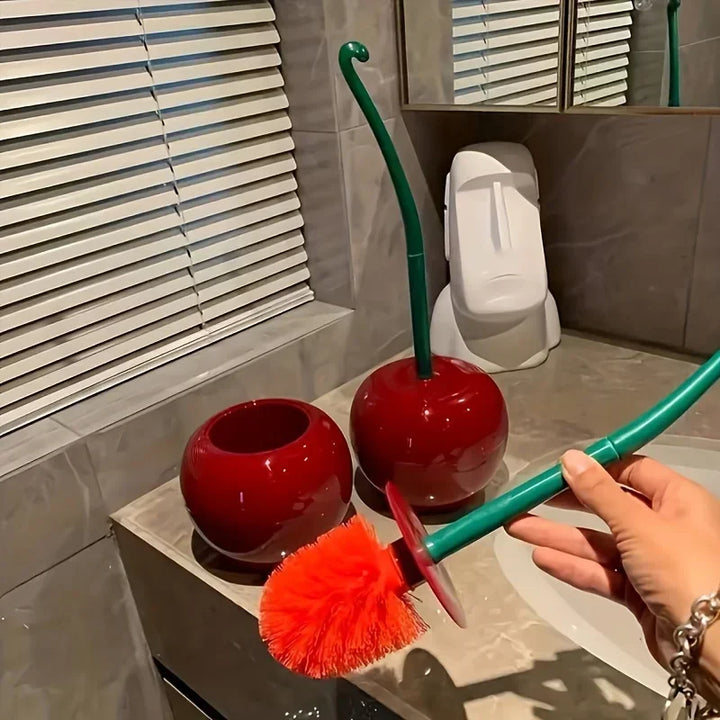 FreshBerry | Cute Cherry Toilet Brush Set