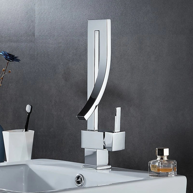 LuxeFlow | Brass Sink Mixer Tap